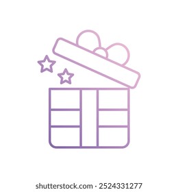 Gift Box icon isolated on a white background. Vector illustration.