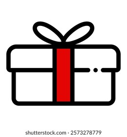 Gift box icon isolated on white background