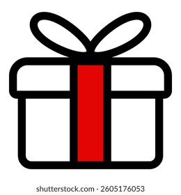 Gift box icon isolated on white background