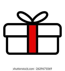 Gift box icon isolated on white background