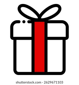 Gift box icon isolated on white background
