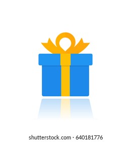 gift box icon isolated on white