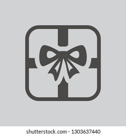 Gift box icon isolated sign symbol and flat style for app, web and digital design. Vector illustration.