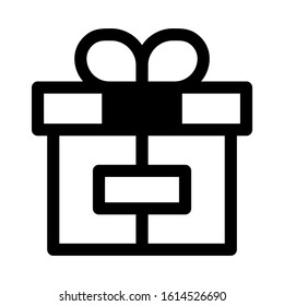 gift box icon isolated sign symbol vector illustration - high quality black style vector icons
