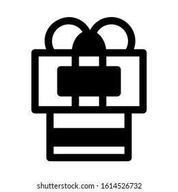 gift box icon isolated sign symbol vector illustration - high quality black style vector icons
