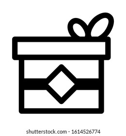 gift box icon isolated sign symbol vector illustration - high quality black style vector icons
