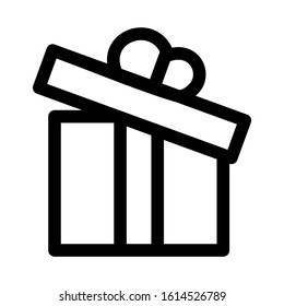 gift box icon isolated sign symbol vector illustration - high quality black style vector icons
