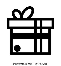 gift box icon isolated sign symbol vector illustration - high quality black style vector icons
