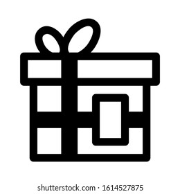 gift box icon isolated sign symbol vector illustration - high quality black style vector icons
