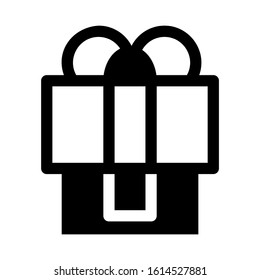 gift box icon isolated sign symbol vector illustration - high quality black style vector icons
