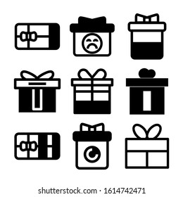 gift box icon isolated sign symbol vector illustration - Collection of high quality black style vector icons
