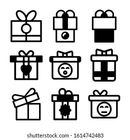 gift box icon isolated sign symbol vector illustration - Collection of high quality black style vector icons
