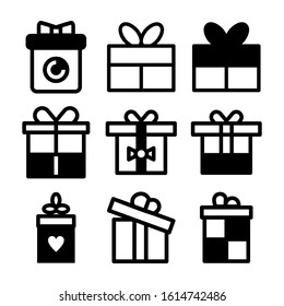 gift box icon isolated sign symbol vector illustration - Collection of high quality black style vector icons
