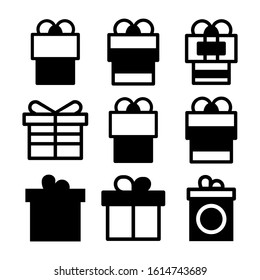 gift box icon isolated sign symbol vector illustration - Collection of high quality black style vector icons
