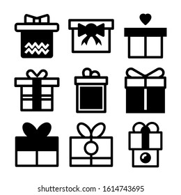 gift box icon isolated sign symbol vector illustration - Collection of high quality black style vector icons
