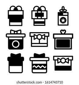 gift box icon isolated sign symbol vector illustration - Collection of high quality black style vector icons
