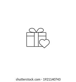 gift box icon, isolated gift box sign icon, vector illustration