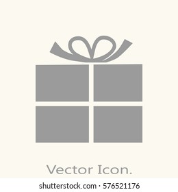 Gift box icon isolated sign symbol and flat style for app, web and digital design. Vector illustration.
