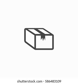 Gift box icon isolated sign symbol. Flat Vector illustration. Can be used for mobile and web design