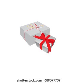 Gift box icon isolated vector illustration on white transparent background