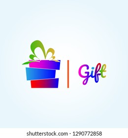 Gift box icon isolated white background