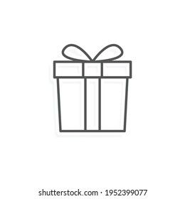 gift box icon line sticker style