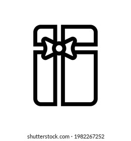 Gift box icon, Line Vector graphics