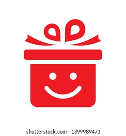 gift box icon logo illustartion