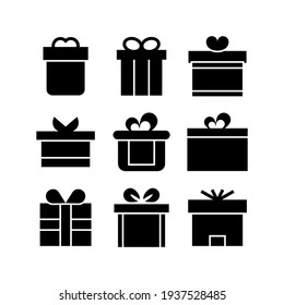 gift box icon or logo isolated sign symbol vector illustration - Collection of high quality black style vector icons
