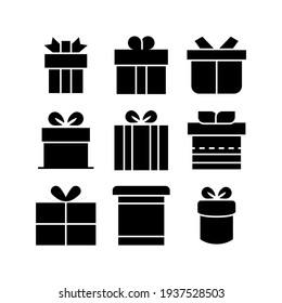 gift box icon or logo isolated sign symbol vector illustration - Collection of high quality black style vector icons
