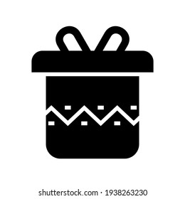 Geschenkbox-Symbol oder Logo einzeln auf Zeichen, Vektorgrafik - hochwertige Vektorsymbole in schwarzem Stil
