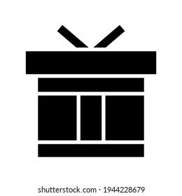 gift box icon or logo isolated sign symbol vector illustration - high quality black style vector icons

