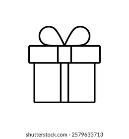 Gift box icon logo sign set vector outline