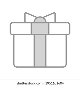 icono de caja de regalo, icono de línea de Navidad y Año Nuevo de estilo moderno, símbolos de vacaciones de invierno aislados