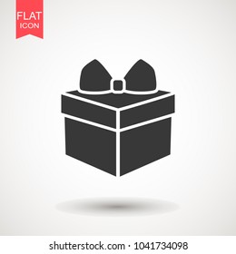 Gift Box icon on white background. Vector illustration.