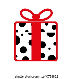 gift box icon on white background