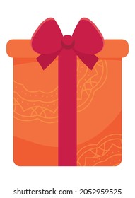 gift box icon on white background