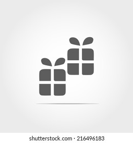 gift box icon on white background