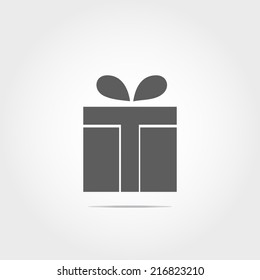 gift box icon on white background