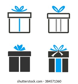 Gift Box  icon  on white background. Vector illustration.