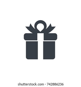 gift box icon on white