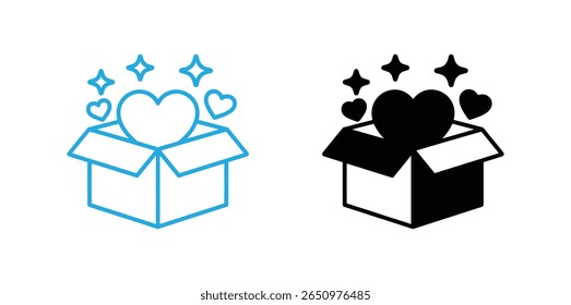 Gift Box Icon. Open Gift Box Icon With Love Vector Illustration,gift box,gift box logo,gift box vector,