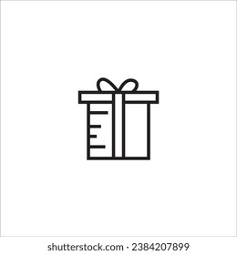 Gift box icon outline for small children adults can also. . Vector icon set