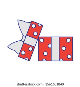gift box icon over white background, vector illustration
