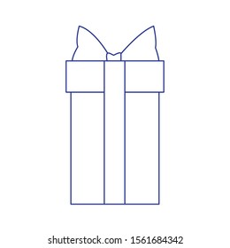 gift box icon over white background, vector illustration