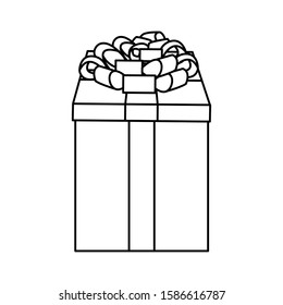 gift box icon over white background, vector illustration