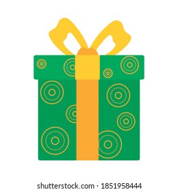 Geschenkbox-Symbol auf weißem Hintergrund, buntes Design, Vektorgrafik