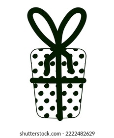 icono de caja de regalo sobre blanco