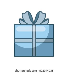 gift box icon over white background. colorful design. vector illustration