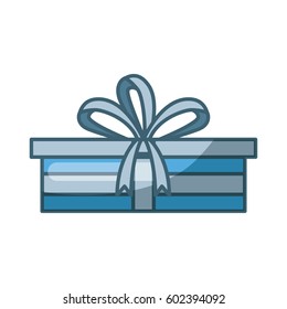 gift box icon over white background. colorful design. vector illustration